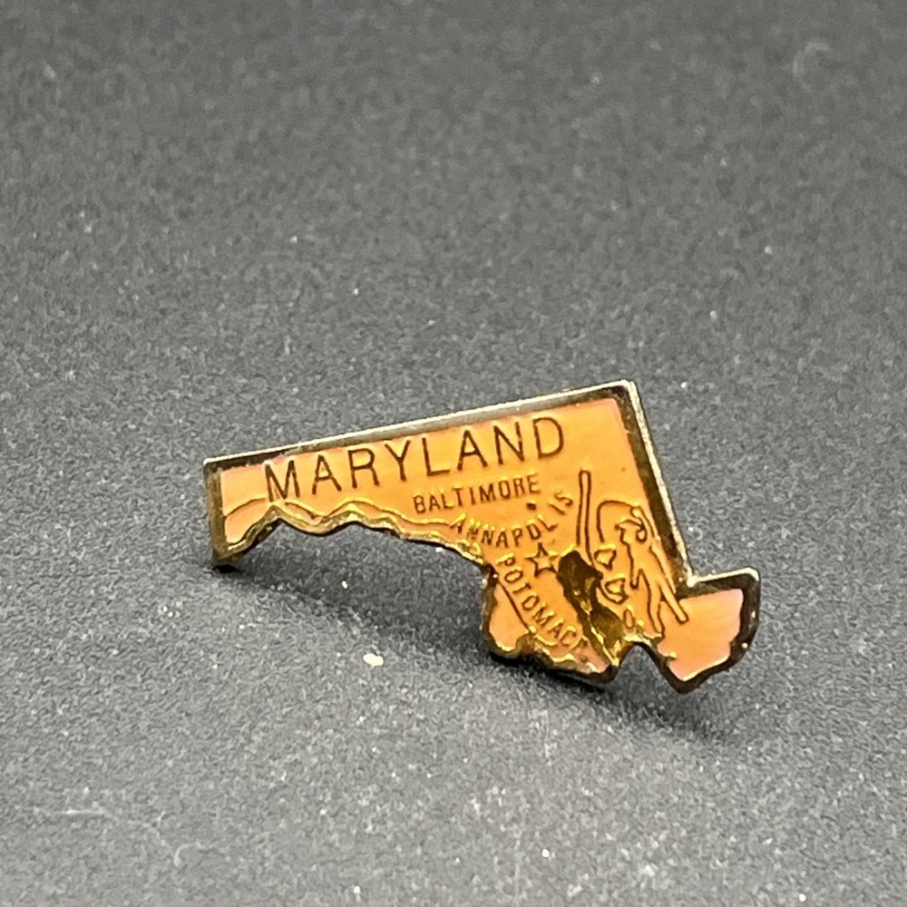 Maryland State Outline Baltimore United States Of America Lapel Hat Pin‎